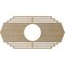 Ekena Millwork Chrysler Wood Fretwork Pierced Ceiling Medallion, Birch, 30"W x 15"H x 7 7/8"ID x 3/8"T CMWP30X15X0375CSBI - alternate 5